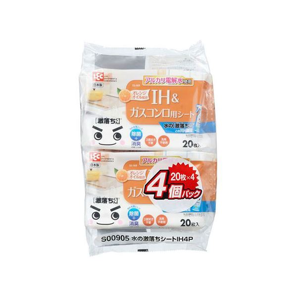 【5セット】 レック Ba水の激落ちシート IH&ガスコンロ用シート 4個組 S00905X5