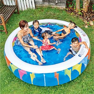 ジーロン ジャイアントレインボープール 大型ガーデンプール・大型空気栓 約190×47cm JL-214920