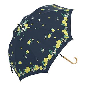 三国 MKN シルバーコーティング雨晴兼用60cmジャンプ傘 シトロン ネイビー S1711804
