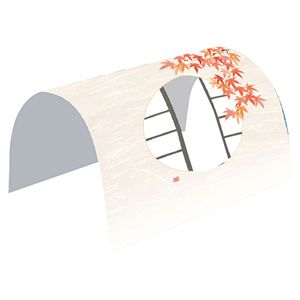 ヤマコー 用美 業務用 月見窓ドーム掛紙 赤もみじ (100枚入) yamaco66234