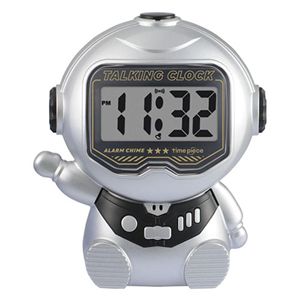 Time Piece タイムピース トーキングクロック シルバー×ブラック TPC103-SB