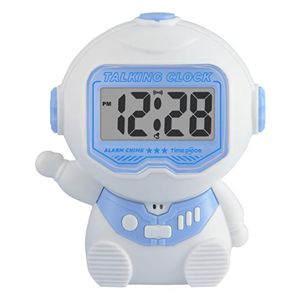 Time Piece タイムピース トーキングクロック ホワイト×ブルー TPC103-WB