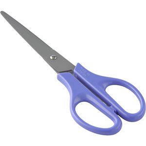 【10本セット】 ニッケン刃物 フッ素コートはさみ 170mm 事務・家庭用 テープやのりなどベタつきを防ぐ パープル NS-50-PX10