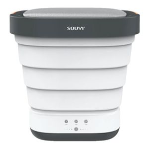 SOUYI JAPAN コンパクト折りたたみ洗濯機 多機能コンパクト Tシャツ最大約2枚・タオル最大約5枚可能 ホワイト SY-135