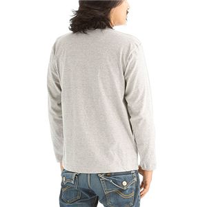 オープンエンドヤーンロングTシャツ2枚セット ブラック+杢グレー 4XLサイズ 商品写真5