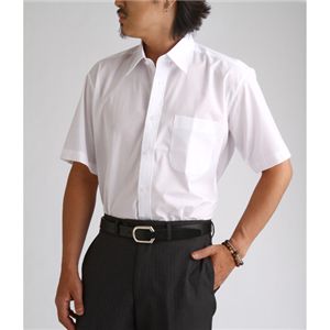 ブラック & ホワイト ワイシャツ2枚セット 半袖 M 【 2点お得セット 】  商品写真5