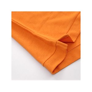 無地鹿の子ポロシャツ オレンジ LL 商品写真3
