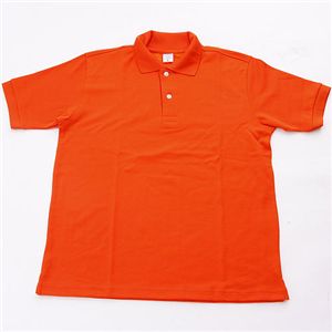 ドライメッシュアクティブ半袖ポロシャツ オレンジ L 商品写真1
