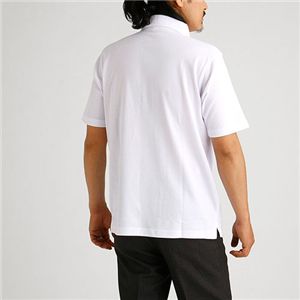 クールビズボタンダウンドライメッシュポロシャツ ホワイト 3L 商品写真3
