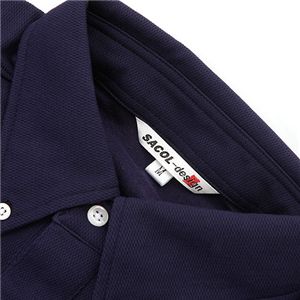クールビズボタンダウンドライメッシュポロシャツ ネイビー S 商品写真3