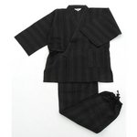 纏（まとい）織作務衣 141-1905 黒 Mサイズ