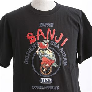 むかしむかし ワンピースコレクション 和柄半袖Tシャツ  S-2440/恵比寿サンジ 黒3L 商品写真2