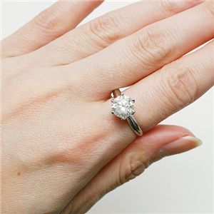 プラチナPt900 超大粒1.5ctダイヤリング 指輪 (鑑定書付き)  7号 商品写真4