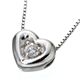 【訳あり・在庫処分】ハートダイヤモンドペンダント/ネックレス - 縮小画像1