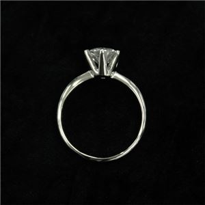 プラチナPt900 1.0ct一粒ダイヤリング 指輪 (鑑別書付き)  19号 商品写真4