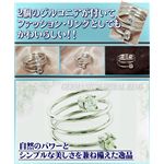 シルバー製スパイラルリング ジルコニア・ゲルマニウム付き border=