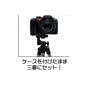 【カメラケース】ライカコンパクトカメラ V-LUX3　ネックストラップ付　レザーブラック 商品写真4