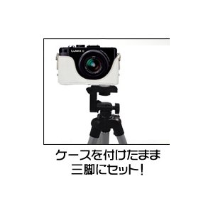 【カメラケース】Panasonic(パナソニック)LUMIX LX7対応　ネックストラップ付　レザーブラウン 商品写真3