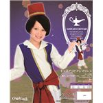 子供用 ハロウィンコスプレ 【キッズアラビアンプリンス 100サイズ】 帽子 シャツ付ベスト ベルト パンツ ポリエステル border=