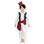 子供用 ハロウィンコスプレ 【キッズアラビアンプリンス 100サイズ】 帽子 シャツ付ベスト ベルト パンツ ポリエステル border=