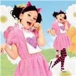 子供用 コスプレ衣装 【ワンダーチェシャガールキッズ 100cmサイズ】 カチューシャ ワンピース ポリエステル 〔ハロウィン〕 border=