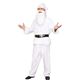 サンタコスプレ/コスプレ衣装 【ホワイト 前面スナップボタン】 メンズ 帽子 ジャケット ベルト パンツ付 『GOGOサンタサン』 - 縮小画像1