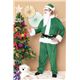 サンタコスプレ/コスプレ衣装 【グリーン 前面スナップボタン】 メンズ 帽子 ジャケット ベルト パンツ付 『GOGOサンタサン』 - 縮小画像5