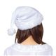 サンタ帽子/コスプレ衣装 【ホワイト】 頭囲68cm ポリエステル100％ 〔イベント ライブ〕 - 縮小画像2