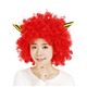 鬼コスプレ/節分コスプレ 【角付ハイパーアフロ レッド】 ポリエステル ポリプロピレン 〔イベント パーティー〕 - 縮小画像5