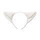 猫耳カチューシャ 【ふせ耳タイプ ホワイト×ホワイト】 ポリエステル 長時間着用可 〔コスプレ イベント〕 - 縮小画像5