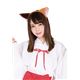 猫耳カチューシャ 【ふせ耳タイプ ミケネコ】 ポリエステル 長時間着用可 〔コスプレ イベント〕 - 縮小画像2