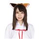猫耳カチューシャ 【ふせ耳タイプ ミケネコ】 ポリエステル 長時間着用可 〔コスプレ イベント〕 - 縮小画像3