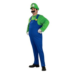 コスプレ衣装/コスチューム 【Luigi Deluxe Adult ジャンプスーツ】 ポリエステル 『Disguise』 〔ハロウィン〕 - 拡大画像