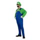 コスプレ衣装/コスチューム 【Luigi Deluxe Adult ジャンプスーツ】 ポリエステル 『Disguise』 〔ハロウィン〕 - 縮小画像1