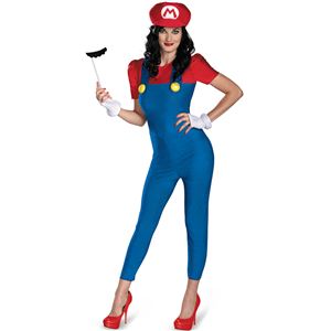 コスプレ衣装/コスチューム 【Mario Female Deluxe Adult ジャンプスーツ】 ポリエステル 『Disguise』 〔ハロウィン〕