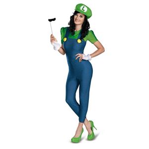 コスプレ衣装/コスチューム 【Luigi Female Deluxe Adult ジャンプスーツ】 ポリエステル 『Disguise』 〔ハロウィン〕 - 拡大画像