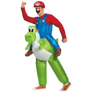 コスプレ衣装/コスチューム 【Mario Riding Yoshi Adult 膨らませるコスチューム】 ポリエステル 『Disguise』 〔ハロウィン〕 - 拡大画像