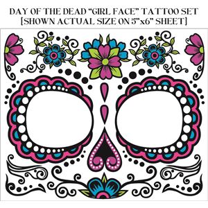 コスプレ衣装／コスチューム FORUM DAY OF DEAD TATTOO FACE-GLOW IN THE DARK MALE フェイスタトゥー
