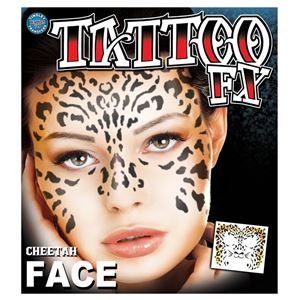 コスプレ衣装／コスチューム Tinsley Transfers Cheetah Face タトゥーシール