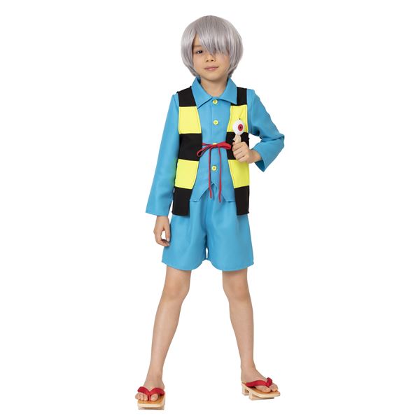 コスプレ衣装/コスチューム 【ゲゲゲの鬼太郎公式 鬼太郎 キッズ 140cm】 ポリエステル 〔ハロウィン パーティー 宴会〕