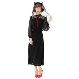 コスプレ衣装/コスチューム 【HW クラシックロングデビル】 レディース 身長155～165cm 〔ハロウィン パーティー 宴会〕