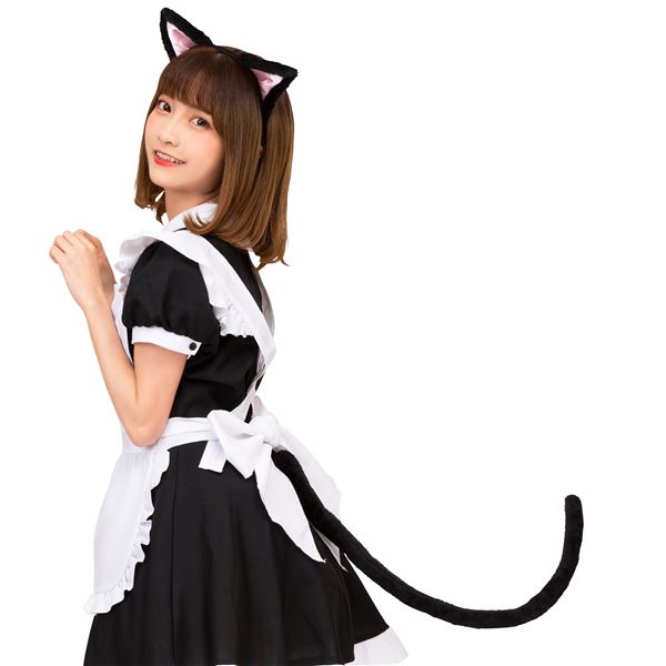 【コスプレ衣装/コスチューム】 けもみみしっぽセット 黒ねこ