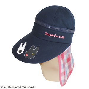 【保育士さん】リサとガスパール 3WAYつば広帽子 ピンクチェック 商品写真1