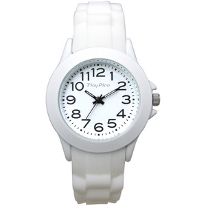 ベルト穴式　レディースラバーウォッチ【腕時計】【ホワイト】【2本セット】 商品写真