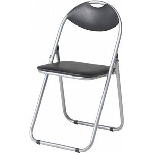 折りたたみ椅子 幅450mm ブラック 6個セット 合皮 ウレタンフォーム スチール パイプ椅子 会議室 オフィス 会社 学校 施設