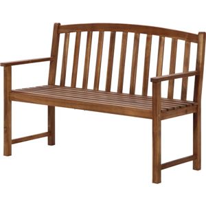 木製ベンチ 天然木（アカシア/オイルステイン仕上げ） 背もたれ/肘掛け付き ［室内/屋外/ガーデニング］【代引不可】