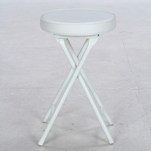 折りたたみ椅子/スツール(フォールディングチェアー) 丸型 WH ホワイト(白) 商品写真3