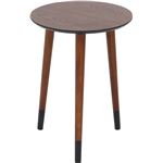 北欧風 サイドテーブル/ローテーブル 【ブラウン】 幅40cm 木製 『ルナ』 〔リビング〕