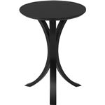 北欧風 サイドテーブル/ローテーブル 【ブラック】 幅40cm 木製 〔リビング ダイニング〕
