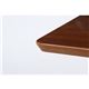 北欧風 突板サイドテーブル/ローテーブル 【ブラウン×ブラウン×ホワイト】 幅40cm 木製 〔リビング〕 - 縮小画像2